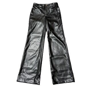 J Crew Lizzie high rise patch pocket faux leather pant Womens 24 **new**